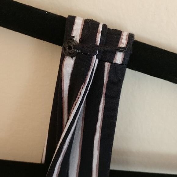 Nine West Black/Ivory Striped & Ovals Dress - Picture 3 of 8